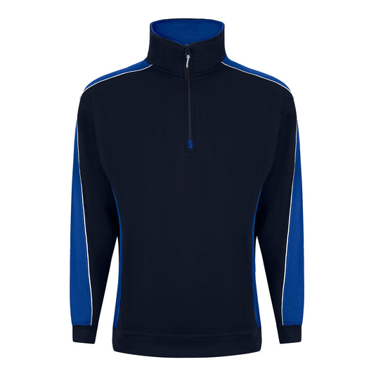 Avocet Quarter Zip Sweatshirt Navy/Royal Blue 320gsm