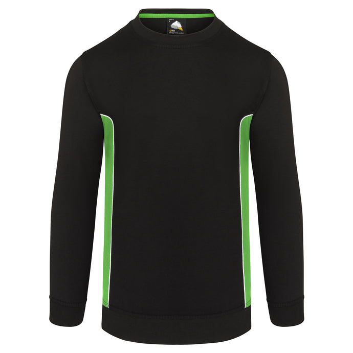 Silverswift Sweatshirt Black/Lime Green 320gsm