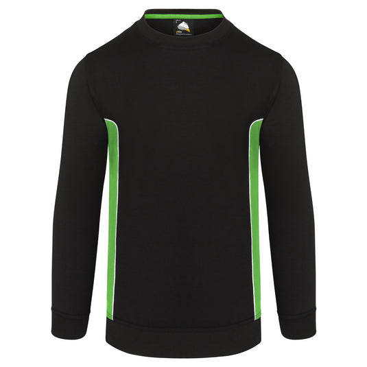 Silverswift Sweatshirt Black/Lime Green 320gsm