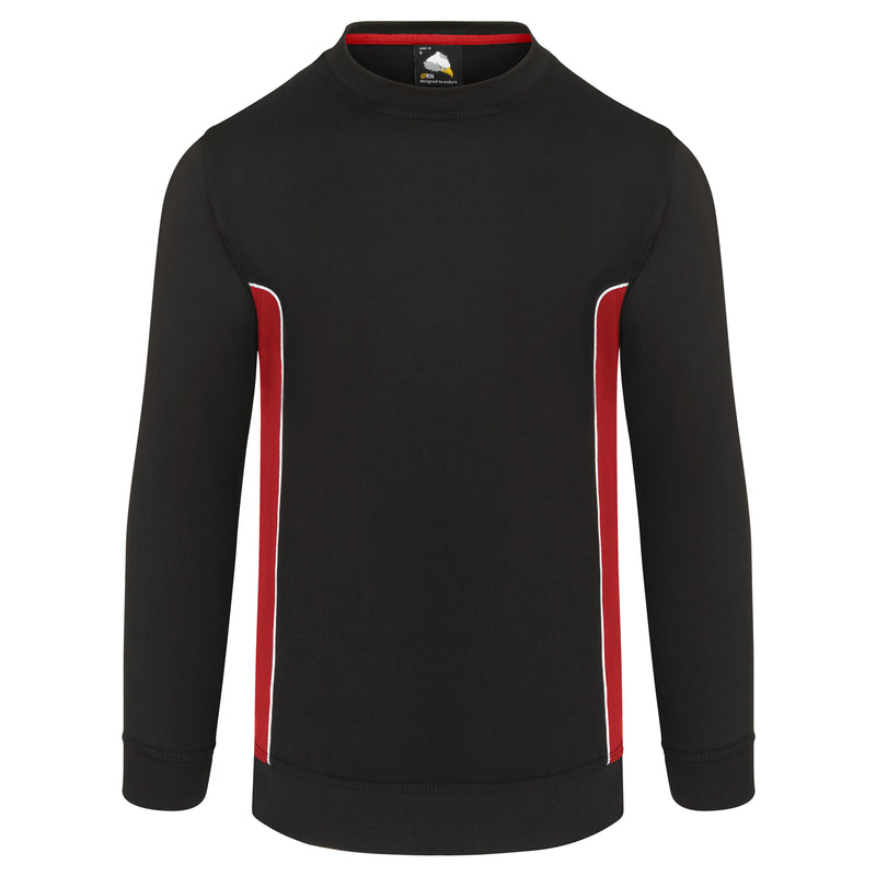 Load image into Gallery viewer, Silverswift Sweatshirt Black/Red 320gsm
