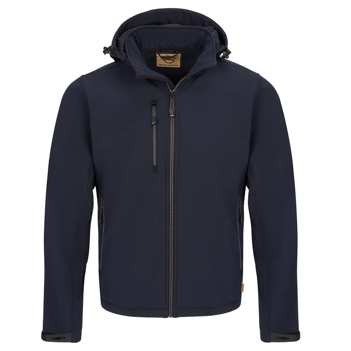 Gannet EarthPro® GRS 3 Layer Softshell Hooded Jacket Navy
