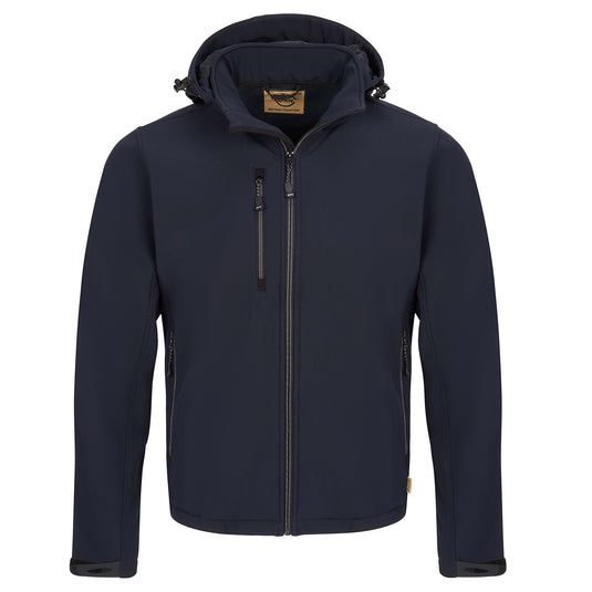 Gannet EarthPro® GRS 3 Layer Softshell Hooded Jacket Navy