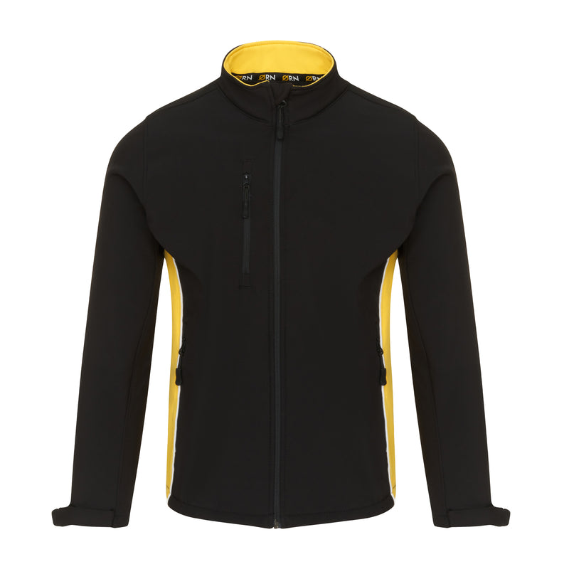 Load image into Gallery viewer, Silverswift Softshell 3 Layer Jacket Black/Yellow 320gsm
