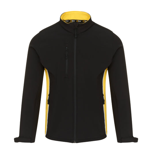 Silverswift Softshell 3 Layer Jacket Black/Yellow 320gsm
