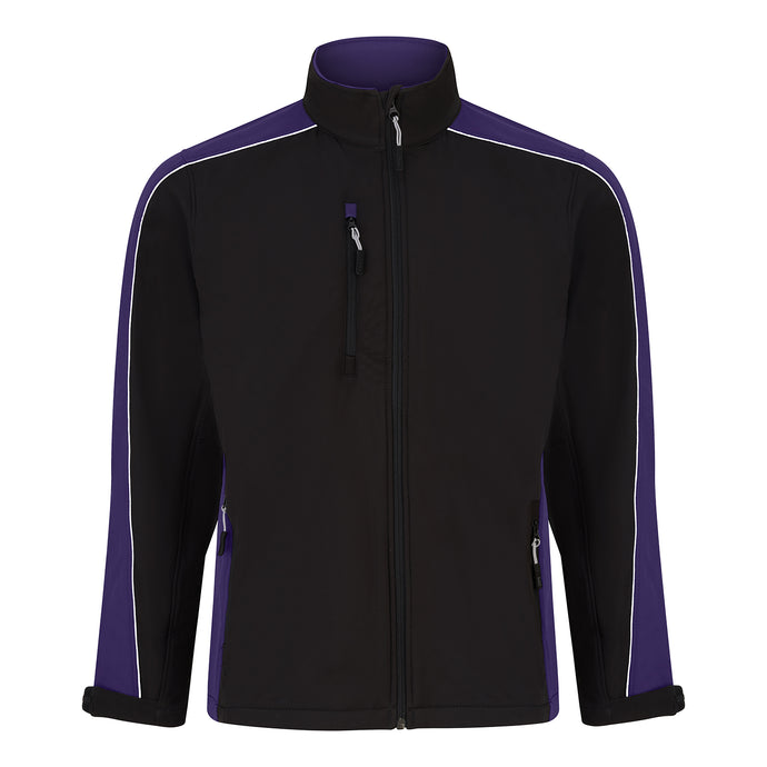 Avocet Softshell Jacket 3 Layer Black/Purple 320gsm