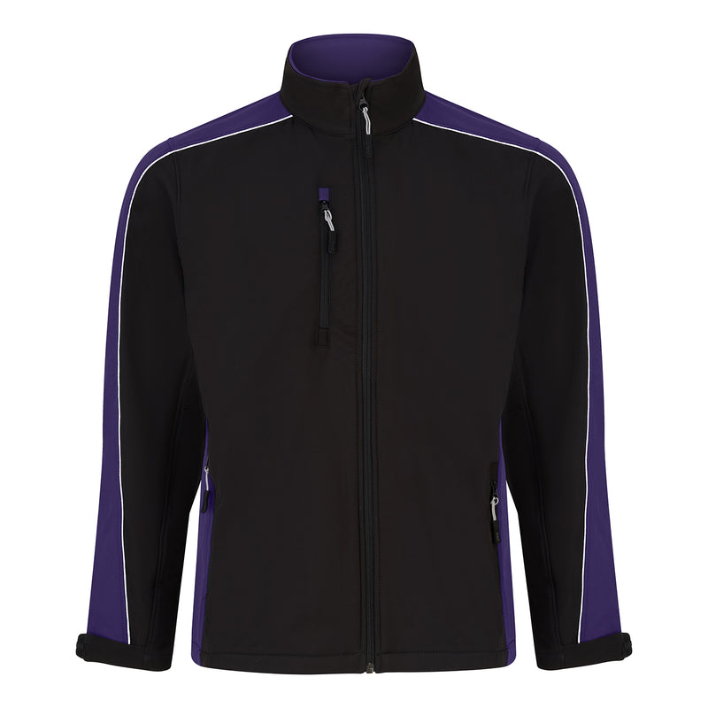 Load image into Gallery viewer, Avocet Softshell Jacket 3 Layer Black/Purple 320gsm
