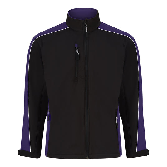 Avocet Softshell Jacket 3 Layer Black/Purple 320gsm