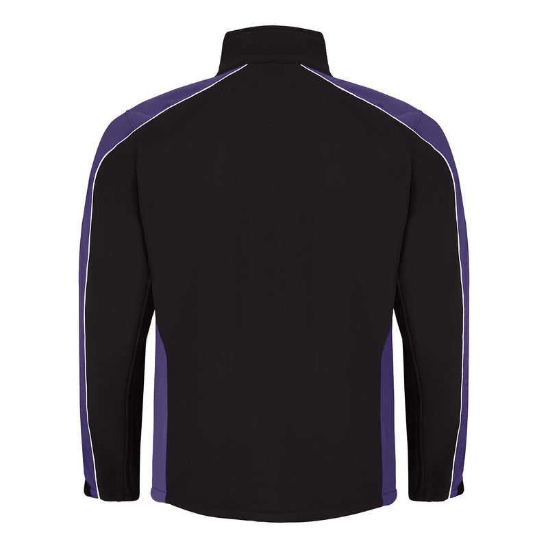 Load image into Gallery viewer, Avocet Softshell Jacket 3 Layer Black/Purple 320gsm
