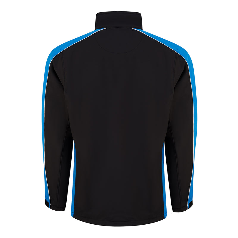 Load image into Gallery viewer, Avocet Softshell Jacket 3 Layer Black/Reflex Blue 320gsm
