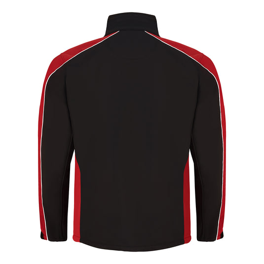 Avocet Softshell Jacket 3 Layer Black/Red 320gsm