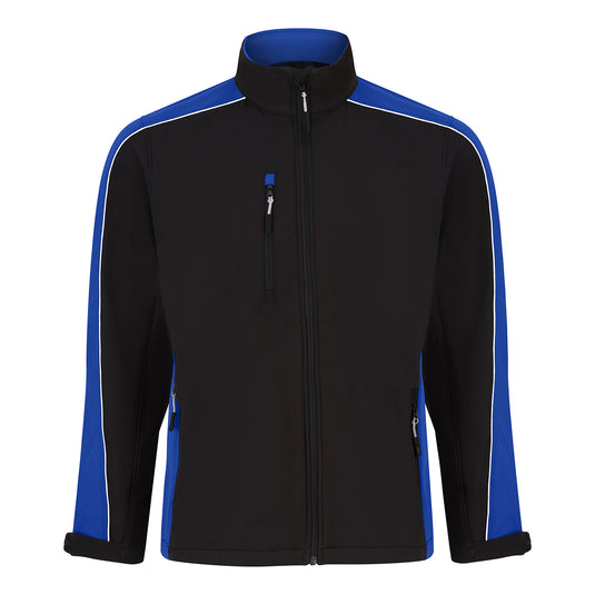 Avocet Softshell Jacket 3 Layer Black/Royal Blue 320gsm