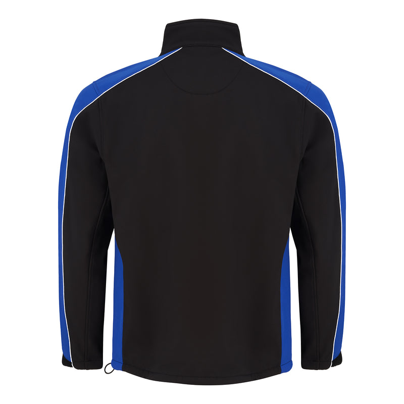 Load image into Gallery viewer, Avocet Softshell Jacket 3 Layer Black/Royal Blue 320gsm
