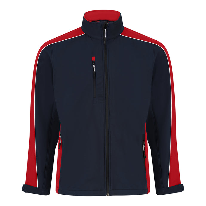 Avocet Softshell Jacket 3 Layer Navy/Red 320gsm