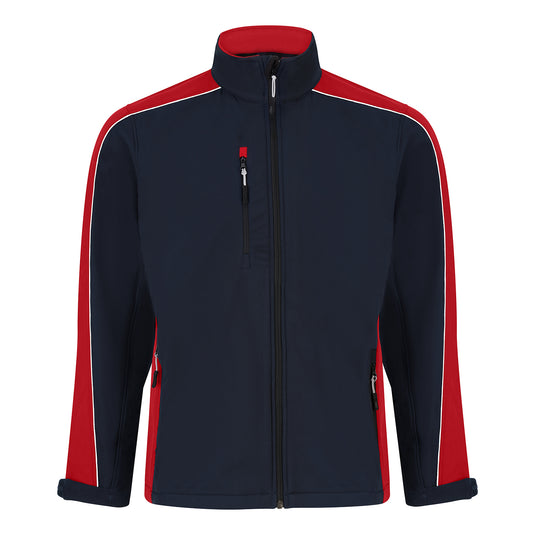 Avocet Softshell Jacket 3 Layer Navy/Red 320gsm