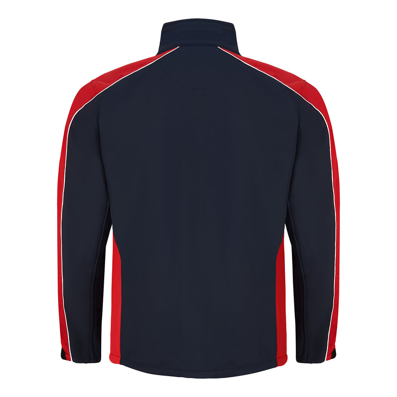 Load image into Gallery viewer, Avocet Softshell Jacket 3 Layer Navy/Red 320gsm
