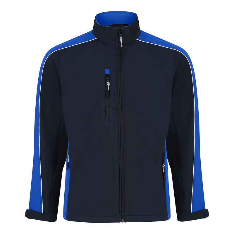Load image into Gallery viewer, Avocet Softshell Jacket 3 Layer Navy/Royal Blue 320gsm
