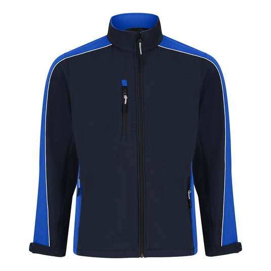 Avocet Softshell Jacket 3 Layer Navy/Royal Blue 320gsm