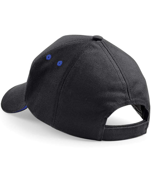 Beechfield 5 Panel Cap Black/Blue