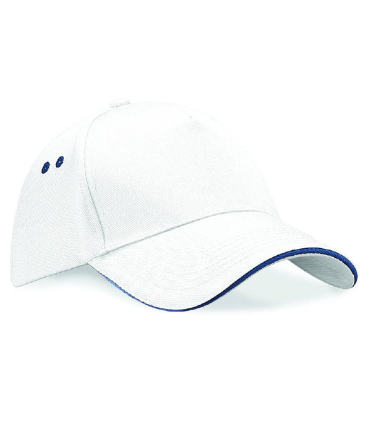 Beechfield 5 Panel Cap White/French Navy