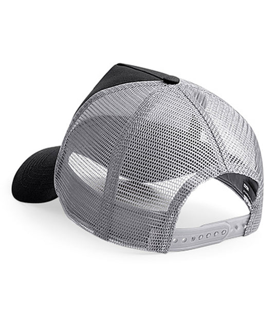 Beechfield Snapback Trucker Cap | Black/Grey
